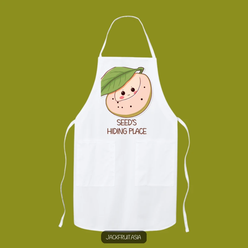 Funny Shy Jackfruit Apron, Cute Kitchen Wear, Hilarious Cooking Gift
