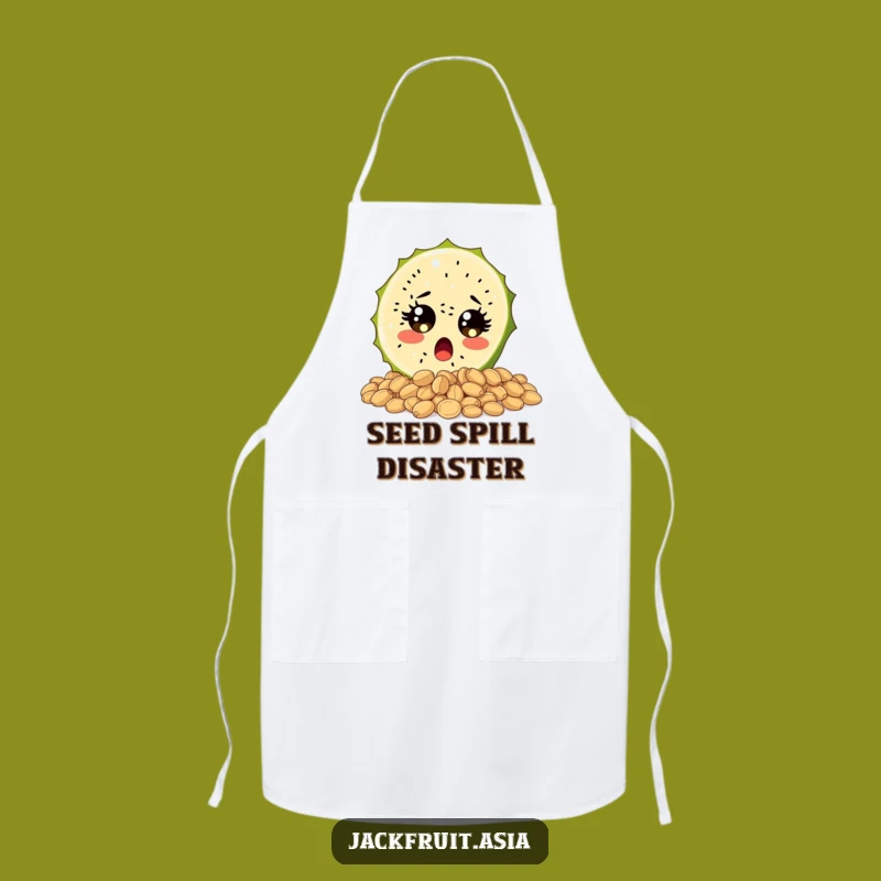 Funny Surprised Jackfruit Apron, Wide-Eyed Kitchen Wear, Hilarious Cooking Gift