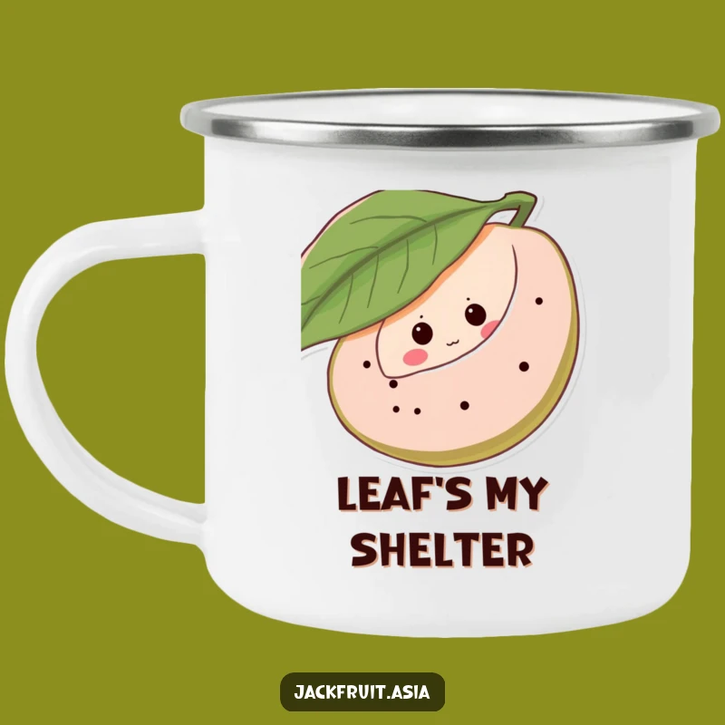 Funny Shy Jackfruit Camping Mug, Durable Outdoor Fruit Cup, Hilarious Travel Gift