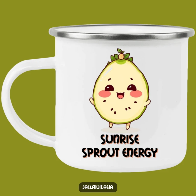 Funny Jackfruit Seedling Camping Mug: Durable Rosy Cheeks Drinkware, Great Funny Gift