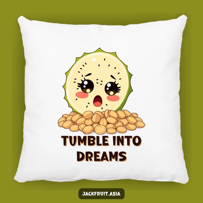 Funny Surprised Jackfruit Pillow, Soft & Comfy Fruit Decor, Hilarious Gift Item