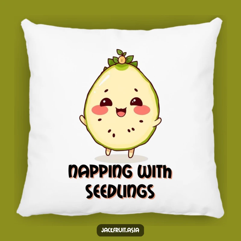 Funny Jackfruit Seedling Pillow: Soft Rosy Cheeks Accent, Cozy Funny Gift