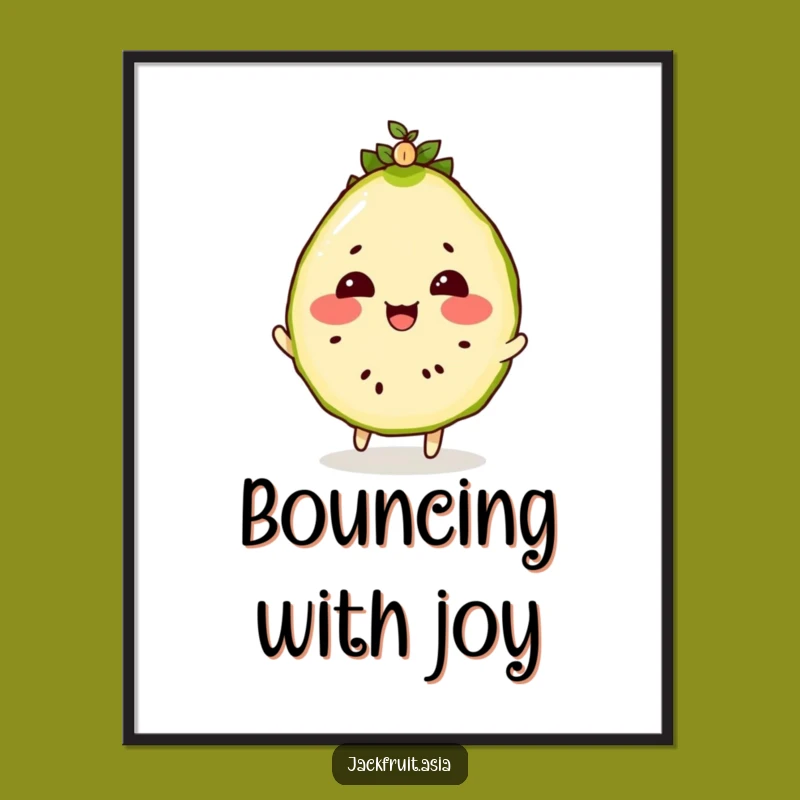 Funny Jackfruit Seedling Digital Art: Rosy Cheeks Download, Instant Funny Gift