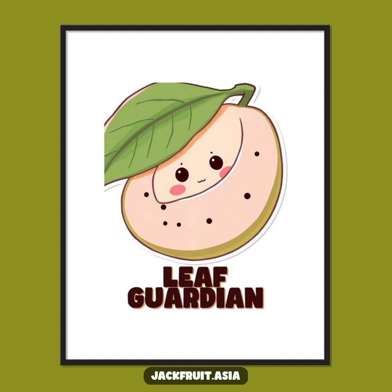 Funny Shy Jackfruit Digital Print, Whimsical Fruit Art, Instant Hilarious Decor