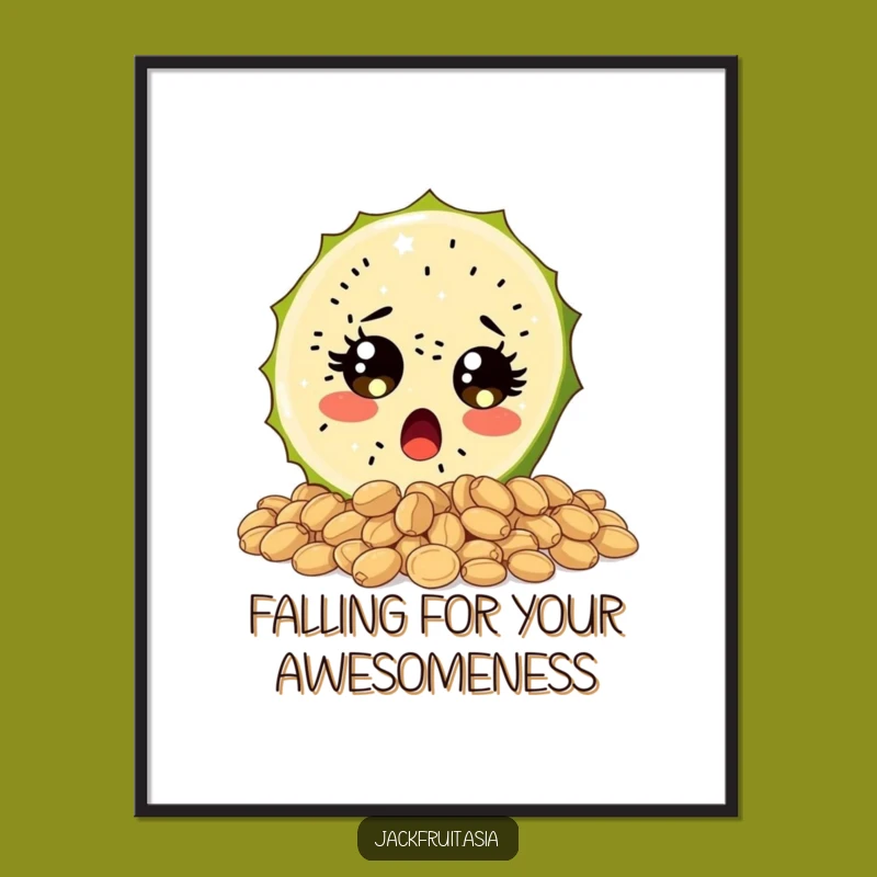 Free Printable Surprised Jackfruit Wall Art - Funny Fruit Downloadable Decor