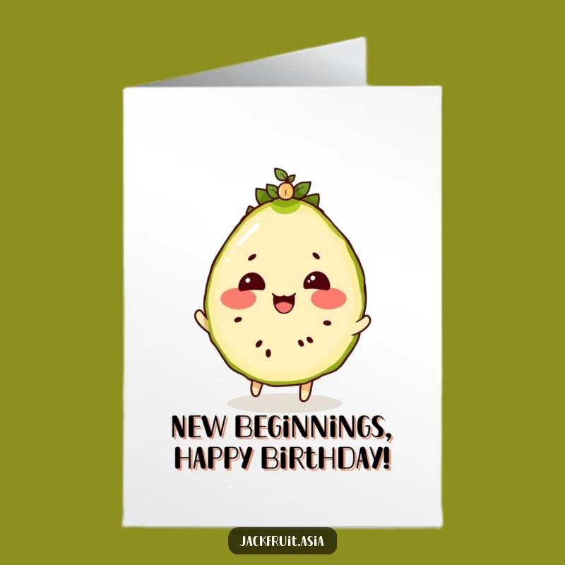 Free Printable Funny Birthday Card: Jackfruit Seedling Bounce - Growing Joy Download