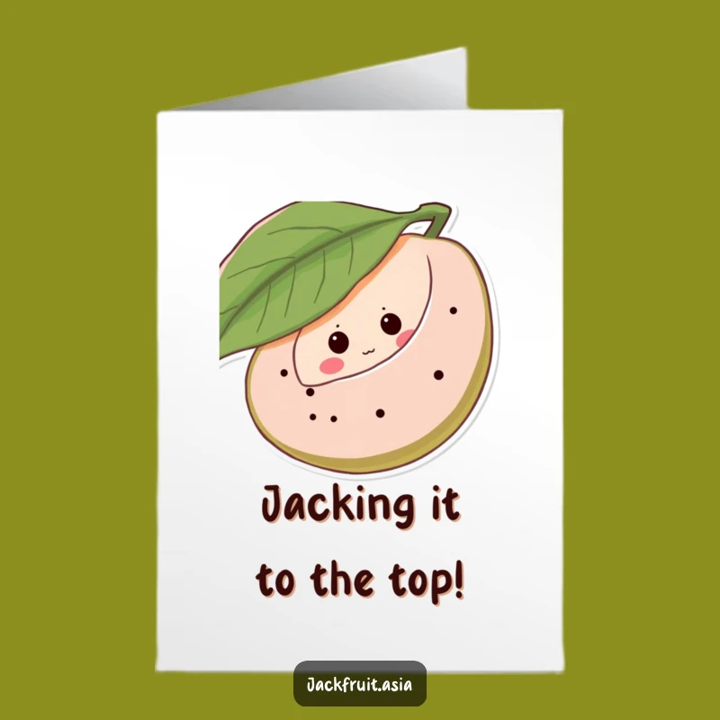 Free Printable Shy Jackfruit Congrats Card - Giggling Fruit Downloadable Gift
