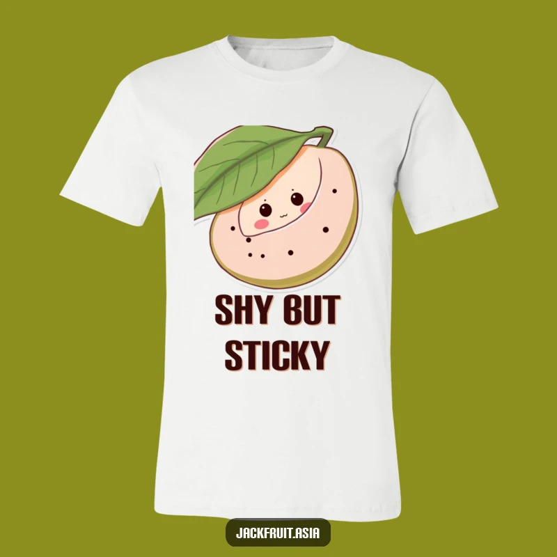 Funny Shy Jackfruit T-Shirt, Cute Fruit Peeking, Hilarious Outfit for Giggles
