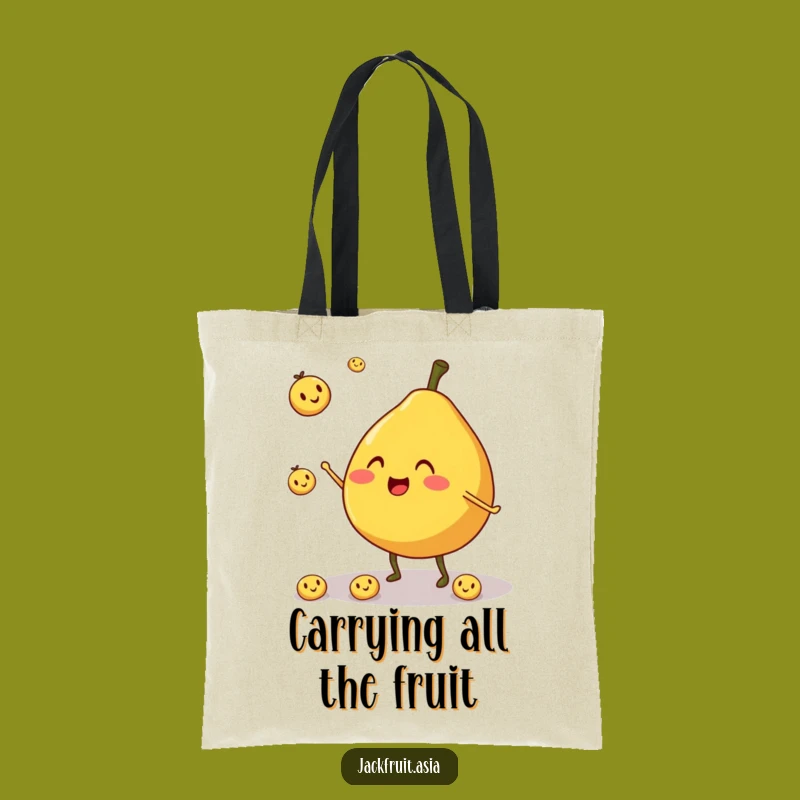 Funny Jackfruit Juggler Tote Bag: Spacious Fruit Carrier, Practical Funny Gift