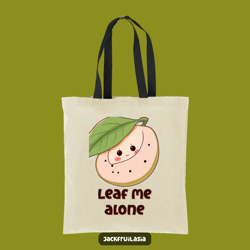 Funny Shy Jackfruit Tote Bag, Cute Fruit Accessory, Ideal Humorous Shopping Gift
